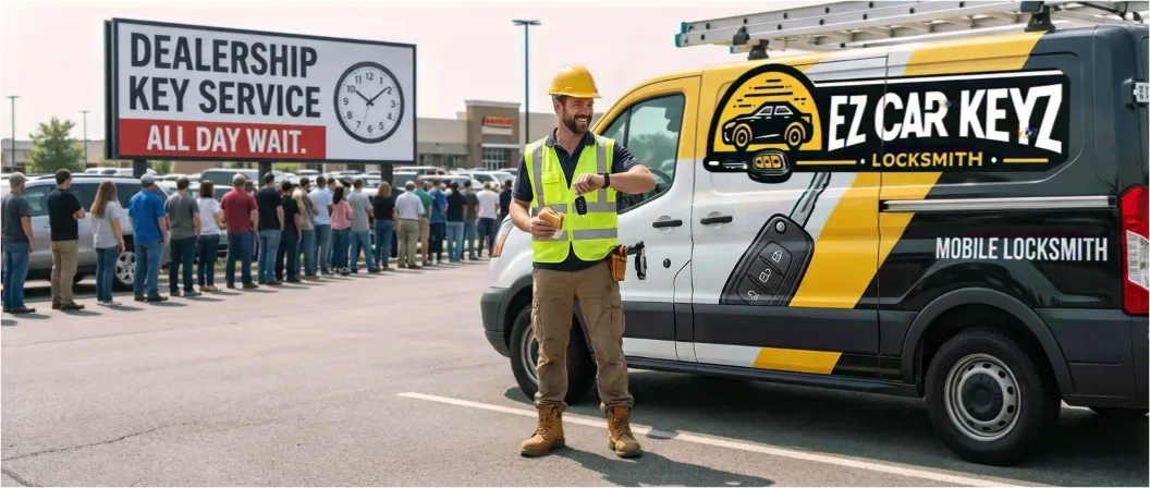 Mobile locksmith vs dealership wait convenience