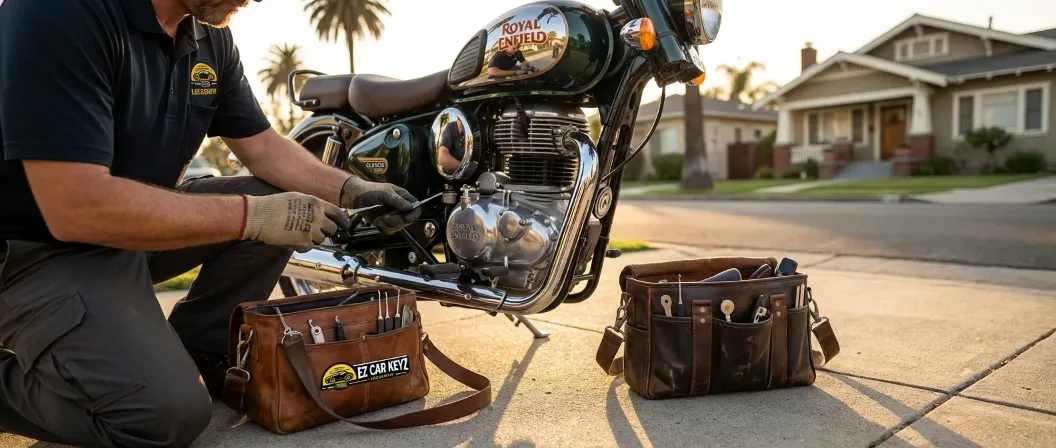 Royal Enfield Locksmith Working On-Site - EZ Car Keyz
